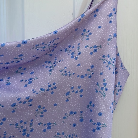 PURPLE MIDI SLIP DRESS - Picture 3 of 6